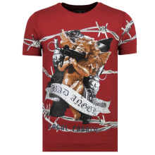 Bad Angel Rhinestones - Tröjor Till Herr - B - Bordeaux