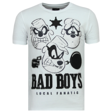 Rhinestones Beagle Boys - Rolig T-Shirt Man - W - Vit