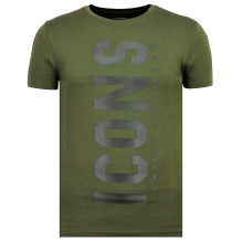 ICONS Vertical T-Shirt - Billiga Sommarkläder Herr - G - Grön