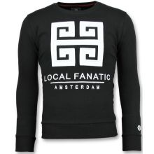 Greek Border Sweater - Tryck På Tröja Herr - Z - Svart