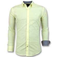 Blanco Blouse Män - Herrskjorta Långärmad Gul