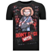T-Shirt Män - Bloody Chucky Print - Svart