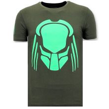 T-Shirt Män Med Tryck - Tryck Predator Neon - Grön