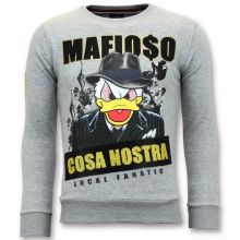 Män Sweater - Cosa Nostra Mafioso Grå
