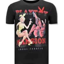 Män T Skjorta - The Playtoy Mansion Svart
