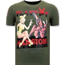 Tuff Män T-Shirt - The Playtoy Mansion Grön