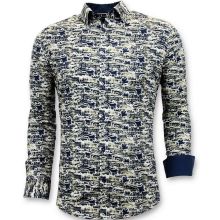 Ig Shirts - Digitaltryck Slim Fit Blå