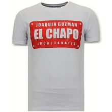 Män T-Shirt - Joaquin El Chapo Guzman - Vit