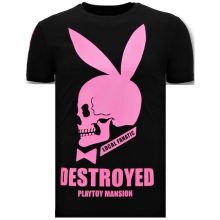 T-Shirt - Förstörd Playtoy - Svart