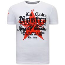Herr T-Shirt King Of Cocaines - Vit