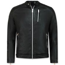 Svart Skinnjacka Herr - Faux Leather Jacket