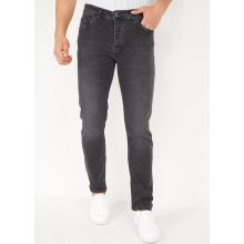 Stretch Jeans Herr Regular Fit Grå
