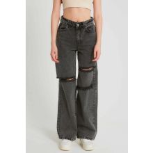 Jeans High Waist - D - SvartGrå