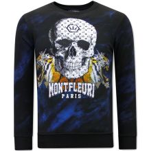 Skull Tiger Tjocktröja Herr Svart