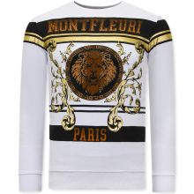 Sweater Herr Leeuw Strass Vit
