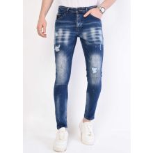 Slim Fit Jeans Med Stretch Herr - Bla