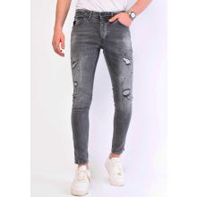 Trendiga Jeans Herr Slim Fit - Gra