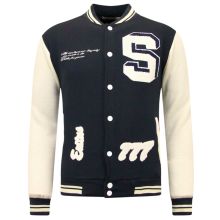 College Jacket Herr Vintage - Marinblå