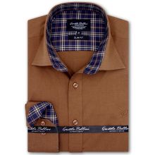 Herrskjortor Slim Fit - Brun