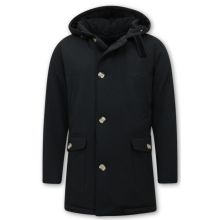 Varm Parkas Herr Svart