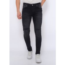 Jeans Med Slitning Slim Fit - DC- - Svart