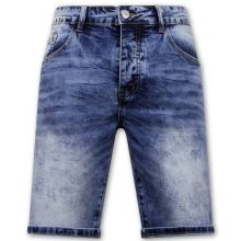 Korta Jeans Män Stretch Denim Short - Blå