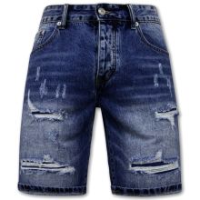 Slim Fit Short Pants Herr Denim Short - Blå