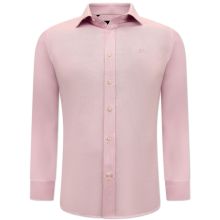 Enfärgade Oxford Skjorta För Män - Slim Fit - Rosa