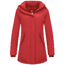 Parka Damer - Slim Fit - Röd
