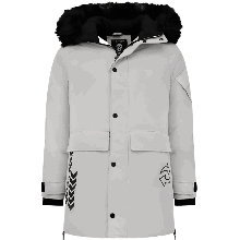 Parka Jacket Män - Fuskpälskrage - Beige
