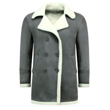 Skinnjacka Med Päls - Lammy Coat Herr - Grå