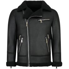 Lammy Coat Herrjacka - Fake Fur Jacka Svart
