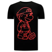 Cartoon T-Shirt Herr - Svart