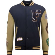 Oversized Letterman Jacka Herrar - Marinblå