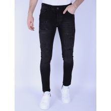Slim-Fit HHrrjeans Med Stretch Med Hål - XXA - Svart