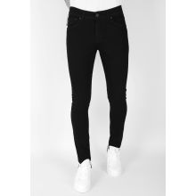A Svarta Jeans Med Stretch För Män - Slim Fit -DP
