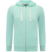 Hoodie Men Med Dragkedja - Träningsväst För Män - Mintgrön