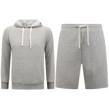 Hoodie Herr - Joggingshorts Herr - SET - Grå