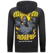 Legend - Tupac - Pac Hoodie För Män - Svart