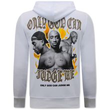 Tupac Legend Sweater - Pac Hoodie För Män - Vit