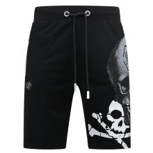 Skull - Rhinestone Shorts Svart