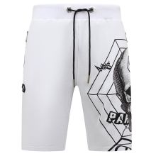 Skull - Rhinestone Shorts Vit