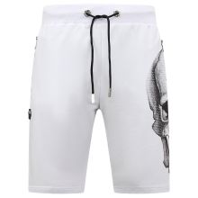 Skull - Rhinestone Shorts Vit
