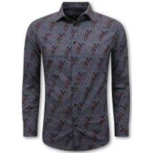 Skjortor - Slim Fit Blus Herr - Lila
