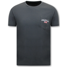 T-Shirt Herr - Rund Hals - Grå