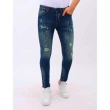 Jeans Med Hål Slim Fit Stretch För Män - MM-S- - Blå