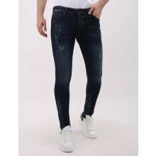 Jeans För Män Slim Fit Stretch Med Revor - MM-S- - Blå