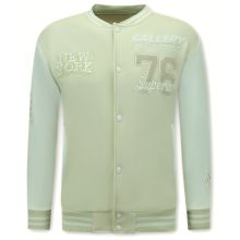 Baseballjacka Herr - Varsity Jacka - Beige