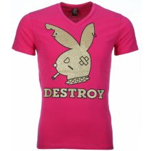 Bunny Destroy Print - Herr T-Shirt Ros
