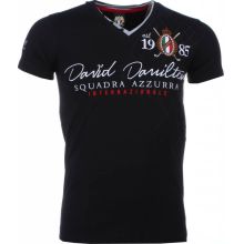 Broderi Squadra Azzura - T-Shirt Herr Svart